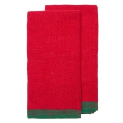 Color Block Red & Green Napkins 20x20 - Set Of 4 -table supplies shop ColeurN August 202241