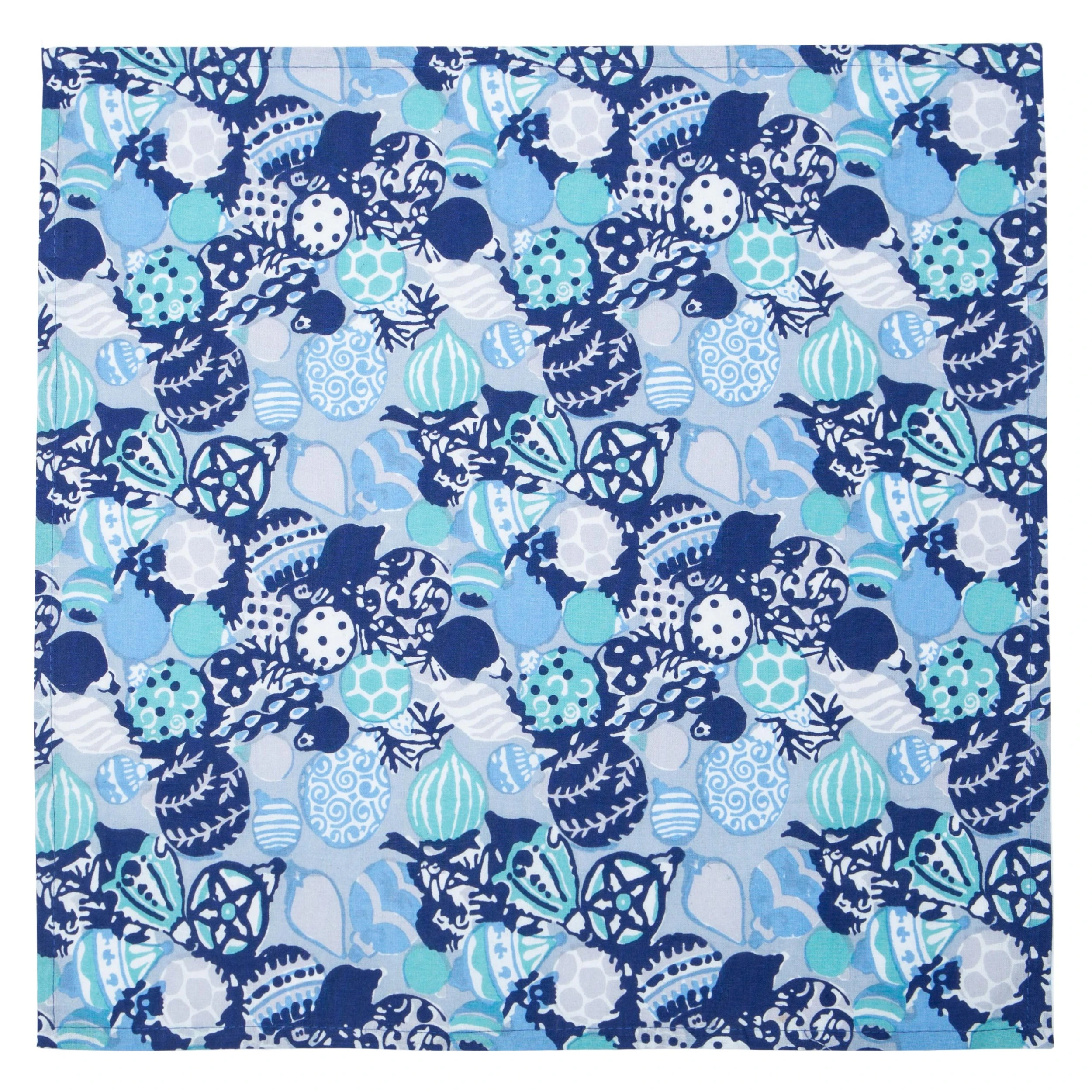 Ornaments Napkins Blue, Set Of 6 3 Ornaments Napkins Blue, Set Of 6 - Image 3