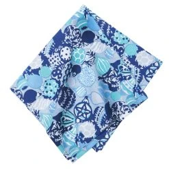 Ornaments Napkins Blue, Set Of 6