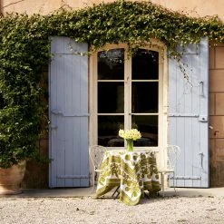 French Tablecloth Orchard Pear Green