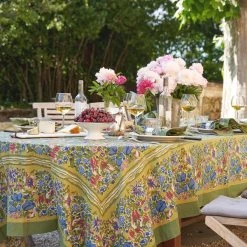 French Tablecloth Jardin Blue & Vert 14 French Tablecloth Jardin Blue & Vert -table supplies shop DSC00711 0.5x square