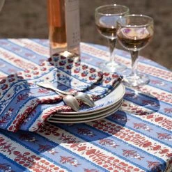 Avignon Napkins Red & Blue, Set Of 6