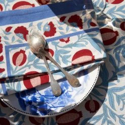 Grenadine Blue & Red Napkins, Set Of 6 7 Grenadine Blue & Red Napkins, Set Of 6 -table supplies shop DSC01087 0.5x square