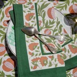 Grenadine Orange & Green Napkins, Set Of 6 -table supplies shop DSC01136 0.5x square
