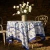 French Tablecloth Ornaments Blue