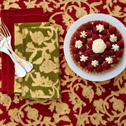 Saint-Rémy D'Or Et Rouge Napkins 22x22 - Set Of 6 -table supplies shop DSC05304 0.5x square