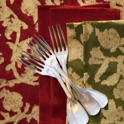 Saint-Rémy D'Or Et Rouge Napkins 22x22 - Set Of 6 -table supplies shop DSC05315 0.5x square