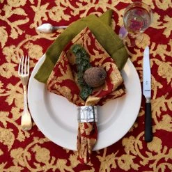 Saint-Rémy D'Or Et Vert Napkins 22x22 - Set Of 6 -table supplies shop DSC05343 0.5x square 8d8e75a2 6509 4429 8fa6 f10ac73fa770