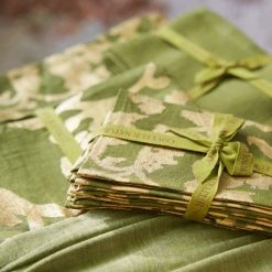 Saint-Rémy D'Or Et Vert Napkins - Set Of 6 -table supplies shop DSC05466 0.5x square