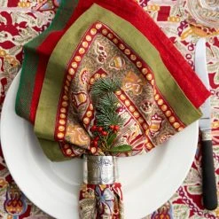 Color Block Red & Green Napkins 20x20 - Set Of 4 -table supplies shop DSC05990 0.5x square