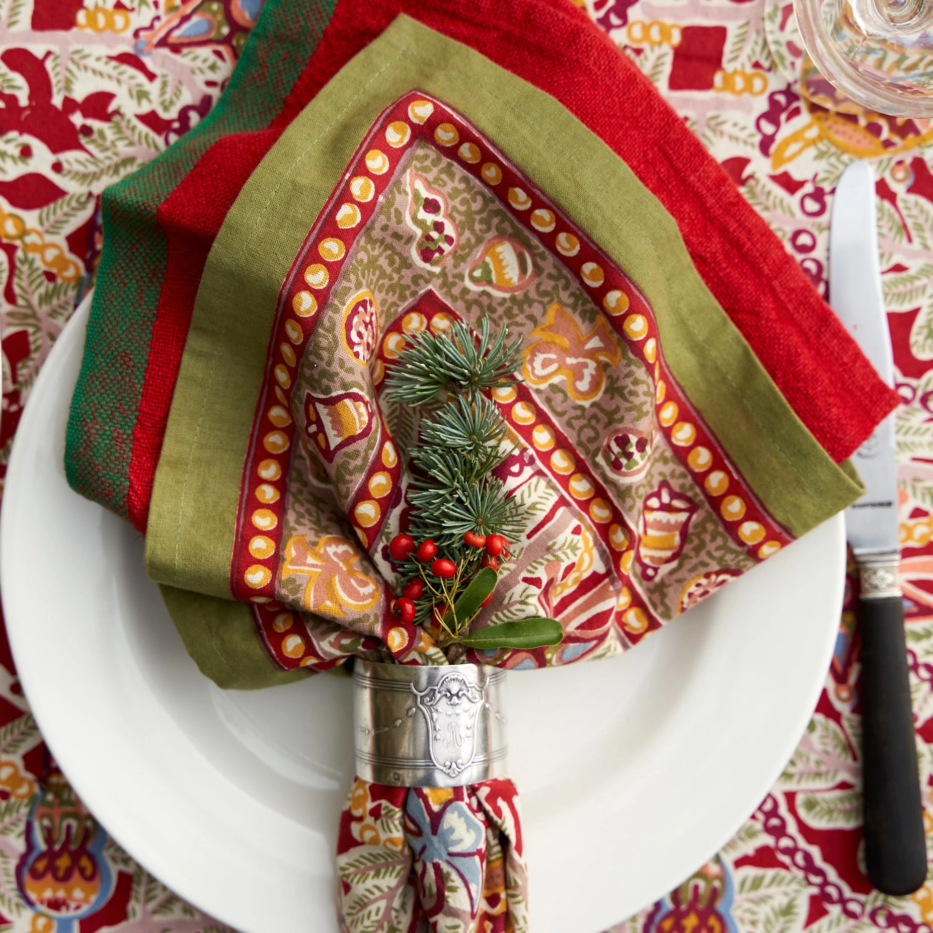 Noel Napkins, Set Of 6 4 Noel Napkins, Set Of 6 - Image 4