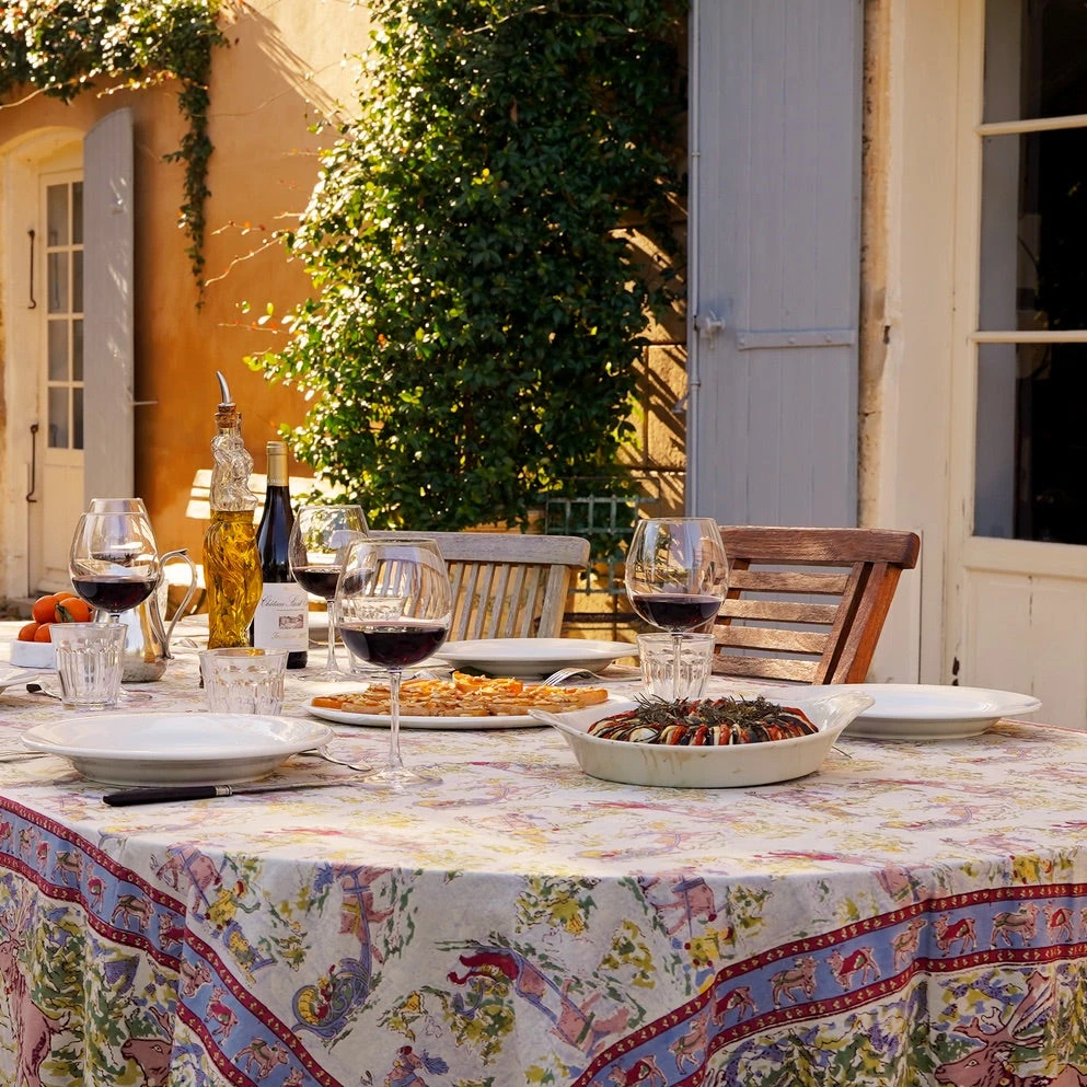 French Tablecloth Renne Grey & Blue 6 French Tablecloth Renne Grey & Blue - Image 6