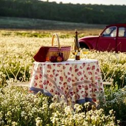 French Tablecloth Cherry Blossom Cream & Blush