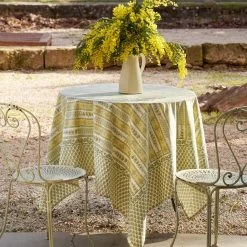 French Tablecloth Avignon Pistache 6 French Tablecloth Avignon Pistache -table supplies shop DSC077772 0.5x square