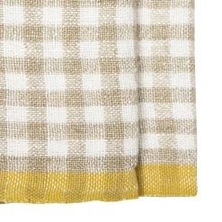 Two-Tone Gingham Napkin Natural & Dijon -table supplies shop GH ND N4GinghamNatural DijonTeaTowelsSetof2