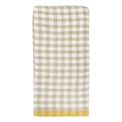 Two-Tone Gingham Kitchen Towel Natural & Dijon 5 Two-Tone Gingham Kitchen Towel Natural & Dijon -table supplies shop GH ND T2GinghamNatural DijonTeaTowelSetof2 1