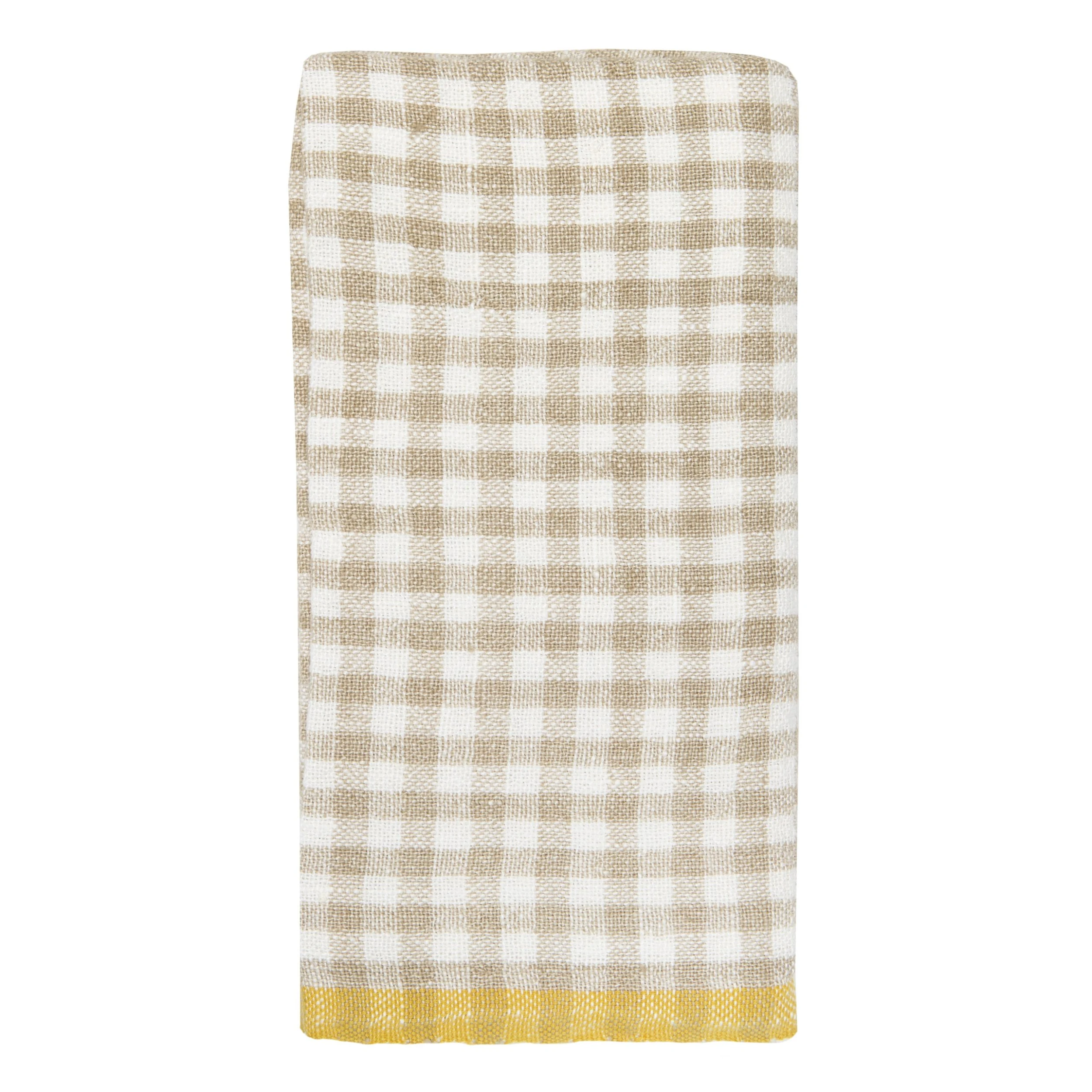 Two-Tone Gingham Kitchen Towel Natural & Dijon 3 Two-Tone Gingham Kitchen Towel Natural & Dijon - Image 3
