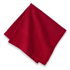 table supplies shop 21 Hemstitch Napkins Rouge, Set Of 6