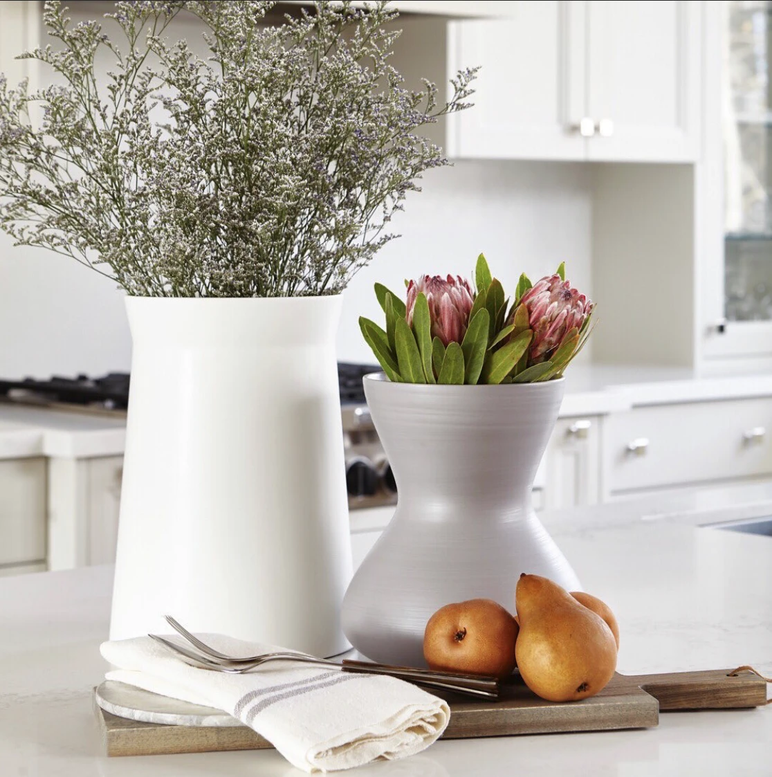 Vintage Linen Kitchen Towels Ivory & Grey, Set Of 2 2 Vintage Linen Kitchen Towels Ivory & Grey, Set Of 2 - Image 2