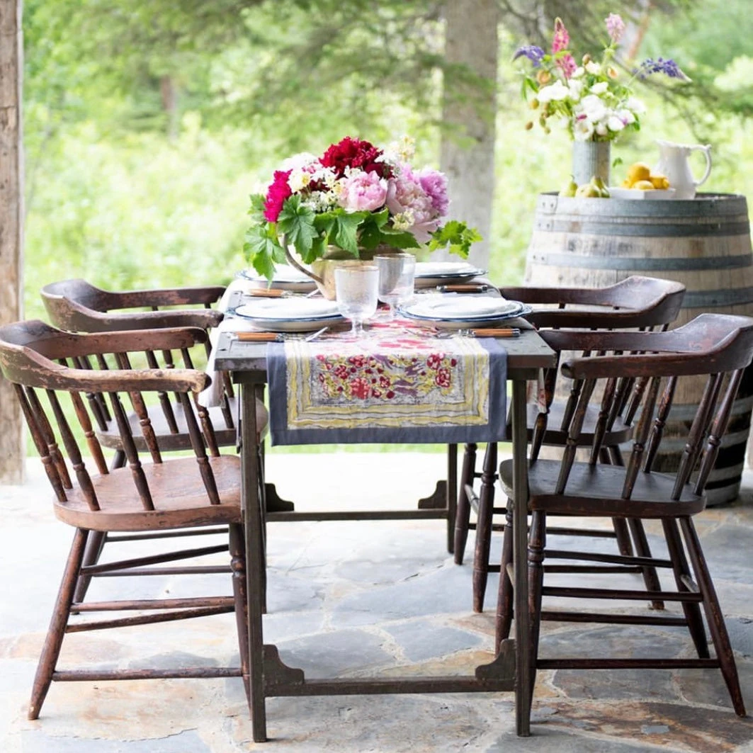 Jardin Runner Red & Grey 1 Jardin Runner Red & Grey