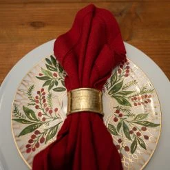 Hemstitch Napkins Rouge, Set Of 6 -table supplies shop MER07803