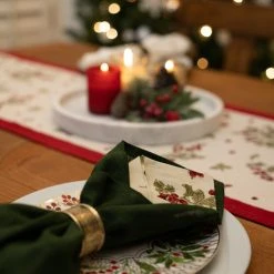 Palma Handwoven Linen Forest Green Napkins 20x20 - Set Of 4 -table supplies shop MER07893 8f0d0eed 8ee1 4719 b201 79e30114f245