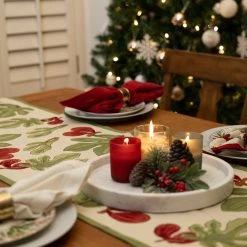 Hemstitch Napkins Rouge, Set Of 6 -table supplies shop MER07957