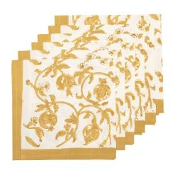 Granada Napkins Mustard, Set Of 6
