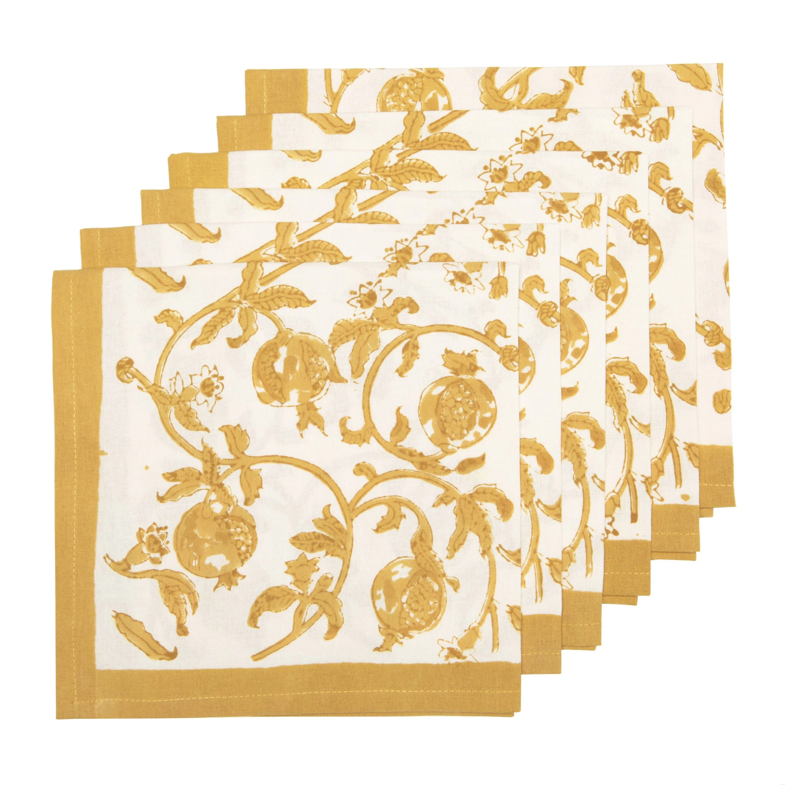 Granada Napkins Mustard, Set Of 6 1 Granada Napkins Mustard, Set Of 6