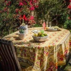 French Tablecloth Tutti Frutti Yellow & Green