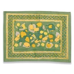 Fruit Placemats Yellow & Green, Set Of 6