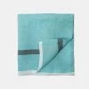 Laundered Linen Napkins Aqua & Charcoal, Set Of 4