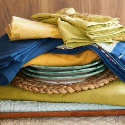 Hemstitch Napkins Navy, Set Of 6 -table supplies shop hemstitch Napkins Navy 4