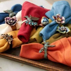 Hemstitch Napkins Navy, Set Of 6 -table supplies shop hemstitch Napkins Navy 6