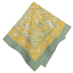 table supplies shop 19 La Mer Napkins Aqua & Citrine, Set Of 6