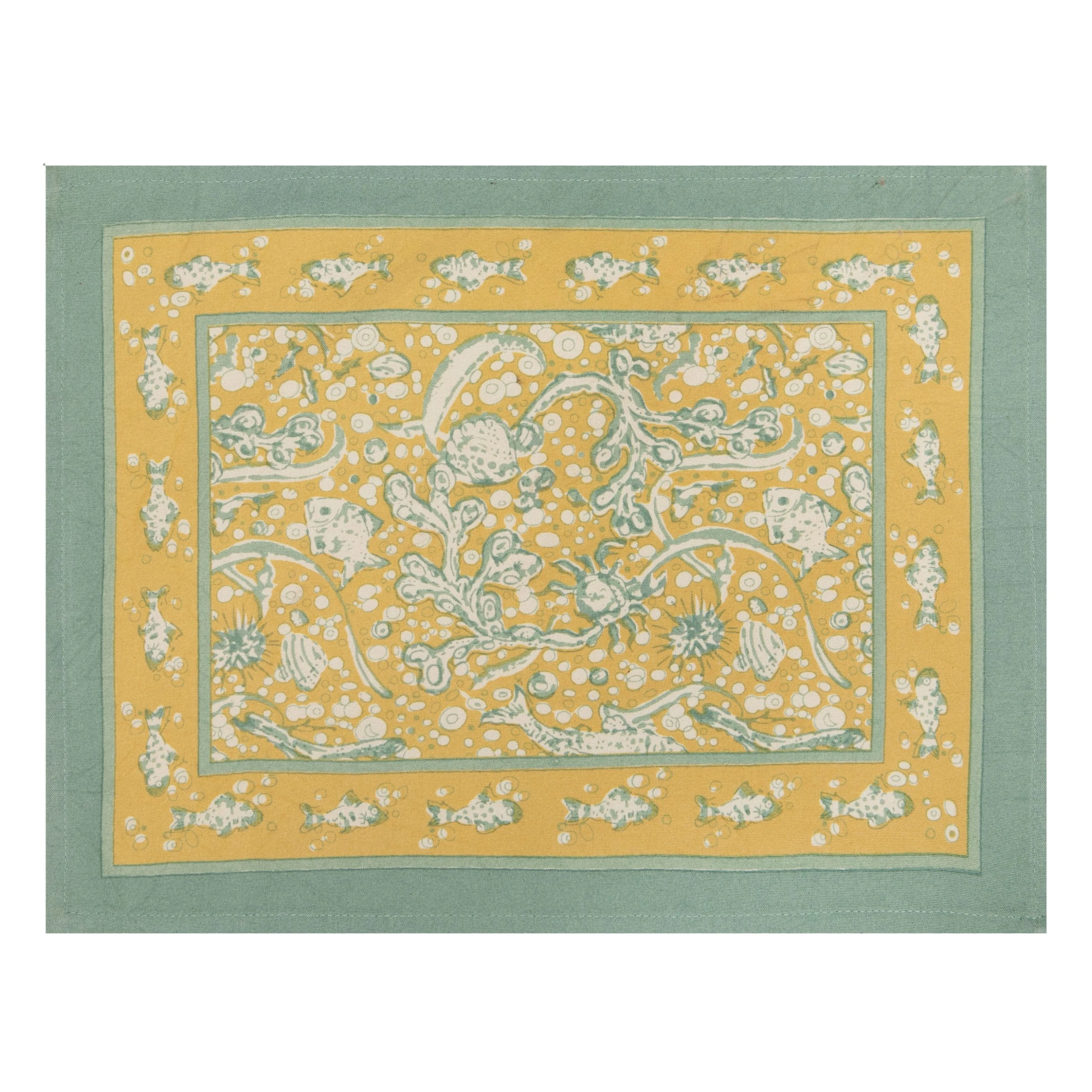 La Mer Placemats Aqua & Citrine, Set Of 6 3 La Mer Placemats Aqua & Citrine, Set Of 6 - Image 3