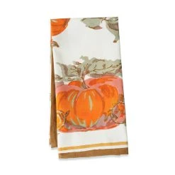 Pumpkin Tea Towels Orange & Mustard, Set Of 3