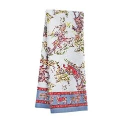 Renne Grey & Blue Tea Towels, Set Of 3