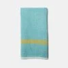 Laundered Linen Kitchen Towels Aqua & Lime, Set Of 2