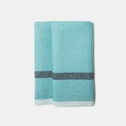 Laundered Linen Napkins Aqua & Charcoal, Set Of 4 7 Laundered Linen Napkins Aqua & Charcoal, Set Of 4 -table supplies shop xfPqLU1c